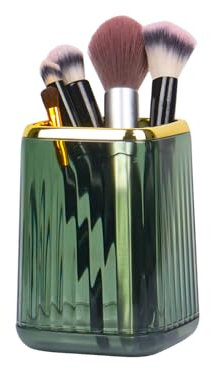 Nwvuop Acrylic Pinselhalter Make Up Organizer, Make Up Pinsel Aufbewahrung Pinselhalter Kosmetik Schminkpinsel Behälter(Grün)