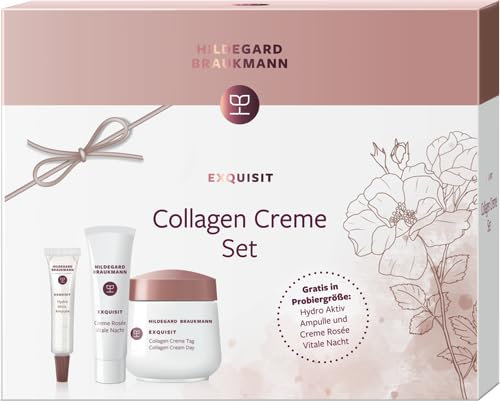 HILDEGARD BRAUKMANN Exquisito juego de crema de colágeno (Collagen Cream Day 50 ml + Vitale Night 15 ml + ampolla Hydro Activa de 5 ml)