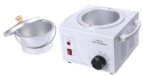 FOYTOKI Macchina per Depilazione in Cera con Rimovibile Scaldacera per Paraffina Cera e Strisce Controllo della Temperatura Regolabile Costruzione in Metallo Solido Adatta per Salone