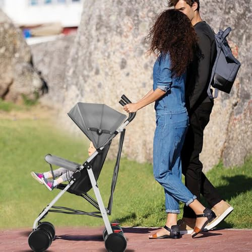 Tricycle bébé évolutif Vélo 5 en 1 jusqu'ā 25 kg, Cabine étanche avec Filtre UPF50+, Pliable, Sičge pivotant 360 degrés, Réglable, D-Gris