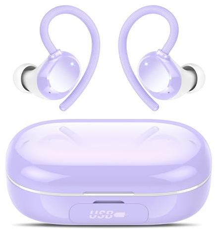 Lekaby Bluetooth Kopfhörer Sport, 2026 Neue Kopfhörer Kabellos Bluetooth 5.3 mit ENC Mikrofon, 128 Stunden HiFi Stereo In Ear, IPX7 wasserdichte Ohrhörer mit Ohrhaken für iOS Android
