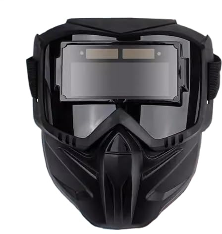 Acunny Casco de soldadura oscurecimiento del coche, casco de soldadura de visión grande - Extraíble vista grande Máscara de soldadura automática de oscurecimiento, escudo facial antivaho para proteger