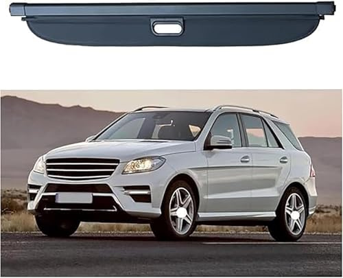 DRYFAL Auto Laderaumabdeckung für Mercedes Benz W166 ML350 ML400 ML250 2013-2015 Auto Einziehbarer Laderaumabdeckung Kofferraum Schutz Der PrivatsphäRe Cargo Cover