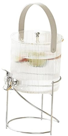SiaBiced Dispensatore di Bevande con Rubinetto, Brocca D'acqua Fredda E Messo per La Casa, 3.5 Litri