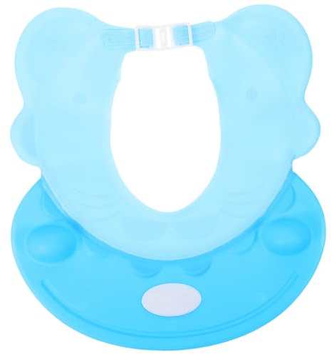 Toyvian Wasserdichter Hut für Badehaube Haarwaschhaube Ohrenschutz Duschhaube Babydusche Cartoon Motiv Leicht Verstellbar Augen Schutz