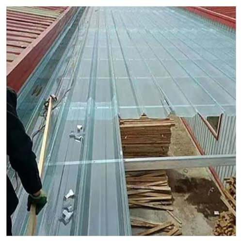 Hojas De Techo Corrugado,Paneles de Techo Silencioso,Placa De Iluminación Natural De Fibra De Vidrio,Chapa Ondulada a Prueba de Lluvia，Panel para Tejado Transparentes(3pcs,0.9 * 1.1m/35 * 43in)