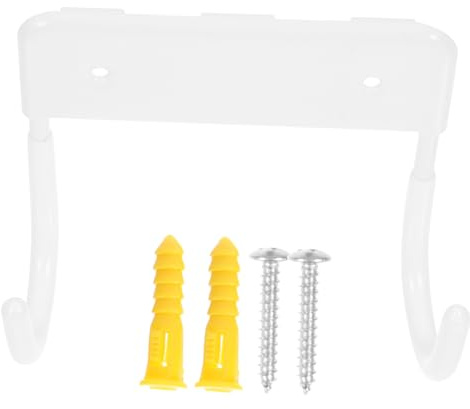 Uonlytech Support Mural pour Planche à Repasser Fer Robuste Crochet de Rangement Mural Porte-Planche Repassage Facile à Installer pour Maison et Buanderie Support de Suspension Blanc