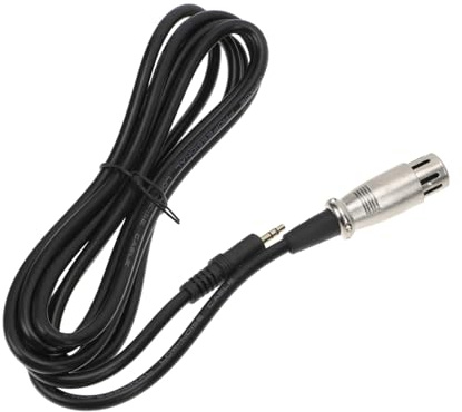 SOIMISS Microphone Audio Cable Xlr Female to 3.5mm 2.5m Black PVC Copper | Condenser Mic Lead for Sound Console, Karaoke, Recording Setups, and Home Studio, 8.2ft Length