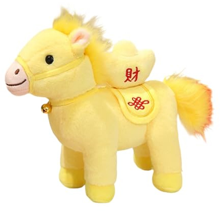 XAGMODSHN Poupée Cheval en Peluche Symbole De Prospérité Jouet Animal du Zodiaque Doux pour La Célébration De La Famille Mascotte du Zodiaque Chinois