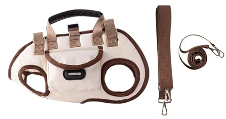 KESOTO Oxford Cloth Dog Carrier Harness with Leash, Shoulder Carrier Bag, Bag for Walking, Camping, Hiking, S
