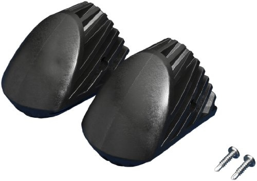 Hailo 9914-001 2 Tatzenfüße für gewölbt Ovalrohr-Querbalken, schwarz