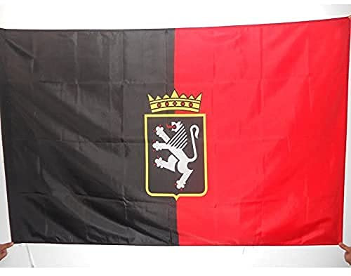 AZ FLAG - Drapeau Vallée d'Aoste avec Armes - 150x90 cm - Drapeau Valle D'Aosta Armoiries - Italie 100% Polyester Avec Fourreau et cordelette - Pavillon 110 g