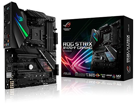 ASUS ROG Strix X470-F Gaming Mainboard AM4 (ATX, X470-Chipsatz, Aura-Sync, DDR4 3600MHz, Dual M.2, USB 3.1 Gen 2)