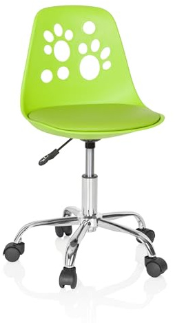 hjh OFFICE 742000 Barnsnurrstol Fancy I - Ung och kul design till fantastiskt pris! Ryggstöd med vacker detalj: Kattfötter, Mycket bekväm, mjukt stoppad stol, Steglös justering av sitshöjden