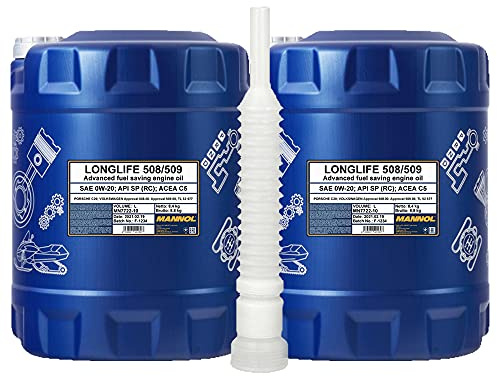 MANNOL 7722 O.E.M. 0W-20 Longlife 508/509 Motoröl, 2 x 10 Liter