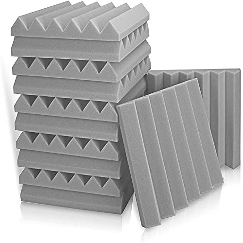 STCK Premium Noppenschaumstoff,noppenschaumstoff 50x50 Akustikschaumstoff Platten,Dämmung,hochdichtem für Aufnahmestudios,Büros,Fernsehzimmer (Farbe : Gray, Größe : 50cm/19.84in)