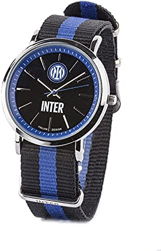 Orologio Ufficiale Inter Tidy Misura Unisex 39mm con Cinturino in Tessuto Multicolore
