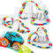 Piste de Voiture Lumineuse avec Pistes Magiques pour Voiture. L'ensemble de Jeu de Voiture Comprend 92 Pistes de Course. Ensemble de Jeu pour Enfants de 3 Ans et Plus.