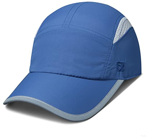 GADIEMKENSD Ostrukturerade damhattar, reflekterande brätte, UPF 50+ utomhuskepsar för kvinnor, Kvinnor, blå, L/XL