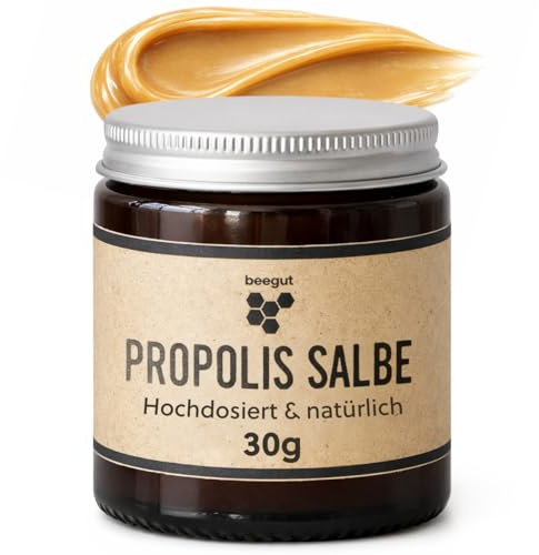beegut BIO Propolis Salbe für eine natürliche Pflege & Schutz der Haut, hochwertige Propolis Creme, zertifizierte Naturkosmetik aus dem Allgäu, nachhaltig verpackt & hochdosiert