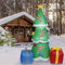 Ailgely Albero di Natale gonfiabile gigante da 1,8 m, con scatole regalo, a LED, gonfiabile, con pali fissi, corde di supporto per decorazioni in giardino all'aperto