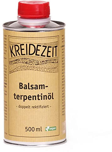 0,5 Liter doppelt rekifiziertes Balsamterpentinöl Hochwertiges Balsam-Terpentinöl inkl. 1 Pinsel zum Auftragen von E-Com24 (Balsam Terpentinöl 500ml)