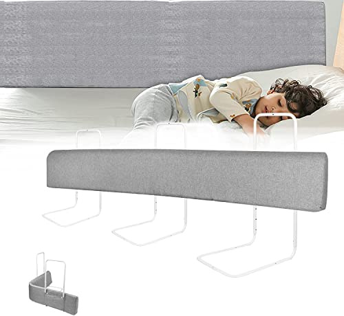 LZQ Sponda di protezione anticaduta per letto dei bambini, forma regolabile, altezza regolabile, per bambini e neonati, grigio, 200 cm