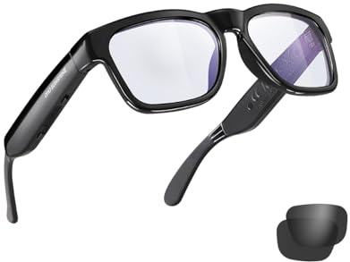 OhO Lunettes intelligentes unisexes avec haut-parleur Bluetooth, protection UV et contrôle vocal pour le travail et la vie quotidienne