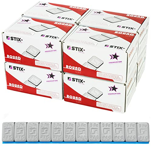 Stix Klebegewichte Rounded Slim Auswuchtgewichte 9600 STK 5g 800 Streifen à 60g pulverbeschichtet, verzinkt, 3,5mm Slim Design für Alufelgen und KFZ-Felgen