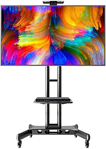 Soporte para TV Soporte de Pared Carro de TV Resistente para TV Plana, 50/55/65/70/75/80 Pulgadas Plasma/LCD/LED OLED TV, Soporte de Suelo para Oficina/Gimnasio/Dormitorio, Carga 90,9 kg