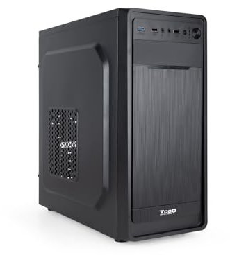 TOOQ TQC-5701U3C-B - Boîtier Semi-Tour ATX/MicroATX/Mini-ITX, 1xUSB 3.0, 2xUSB 2.0, HD Audio, 9 Baies pour disques durs, Acier, Noir
