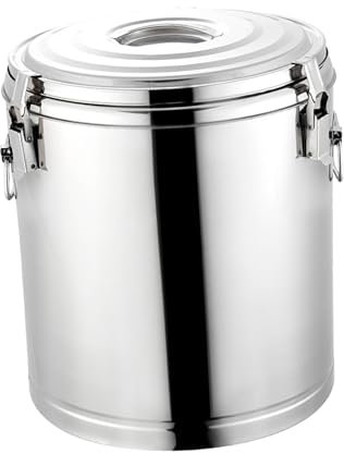 ANSNOW Frühstücks-Suppenbrei-Topf, Isolierter Warmer Suppentopf, Küchengerät, Runder Suppenwärmer Aus Edelstahl Für Den Gewerblichen Gebrauch/15L