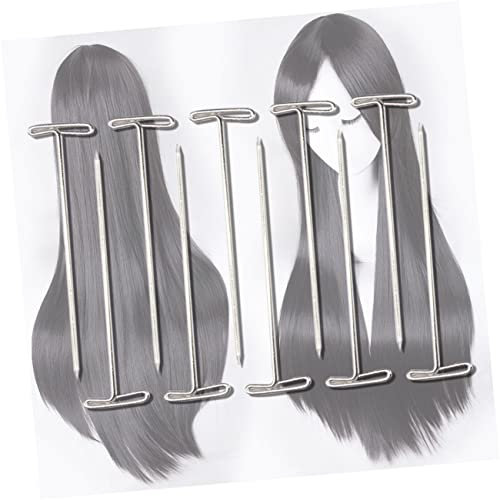 Housoutil 100piezas Horquillas t Para Pelucas De Metal y Duraderas Caja De Plástico Para Bloquear y Tejer