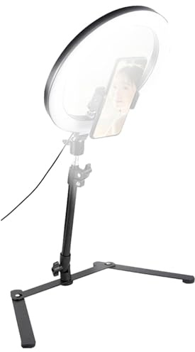 Recording Phone Holder, 30cm/11.81 inches Adjustable Live Broadcasting Tripods with Light, Phone Bracket, Photo Accessories, Recording Equipment for Cooking, Vlogging, Live Streaming