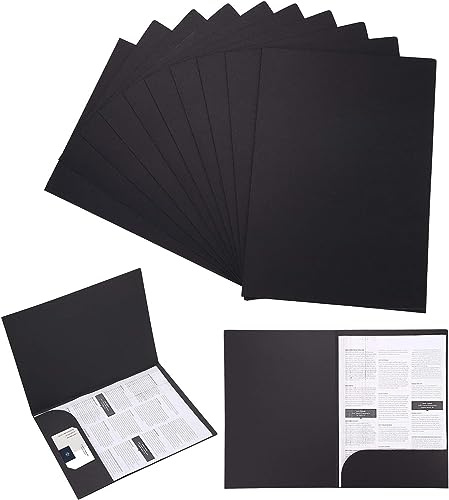 10 stycken A4-dokumentmapp kraft presentationsmapp, infoga presentation pappershållare, mappar A4-mapp, portfölj pappersskrämma organisatör med kortplats för kontor, skola, projekt, företag