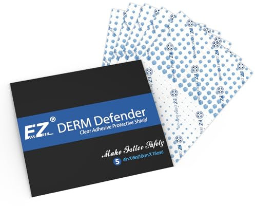 EZ Pellicola Tatuaggi - 5 pezzi (15cm X 10cm) Second Skin Tattoo Cerotti Impermeabili per Mare Benda Trasparente Impermeabile per il Recupero Cutaneo Forniture per Tatuaggi