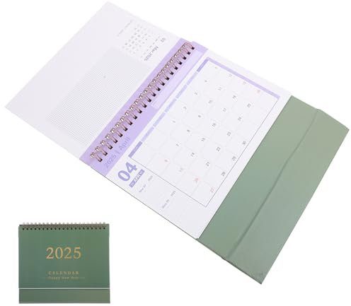 Tofficu Kleiner Tischkalender 2024–2025, Juli 2024 bis Dezember 2025, 18 Monate, kleiner Tischkalender, Flip-Desktop-Kalender für Planung, Organisation, Heimbüro