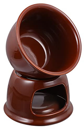 Alipis Pot à Fondue Céramique Avec Bougie Appareil à Fondue Fromage Et Chocolat Résistant Haute Température Pour Beurre Caramel Et Tapas Ustensile De Cuisine