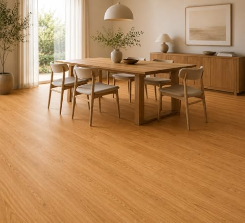 SPC Vinyl Flooring Luxury Click 100% Waterproof Bathroom Kitchen 1.74M? Packs Stronger than LVT (Packet Oak Brown)