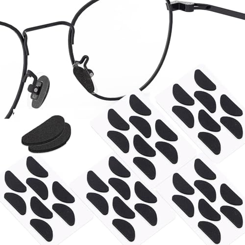 Lot de 20 paires de plaquettes nasales en latex de 1,5 mm pour lunettes et lunettes de soleil – Autocollantes, absorbant les chocs et antidérapantes