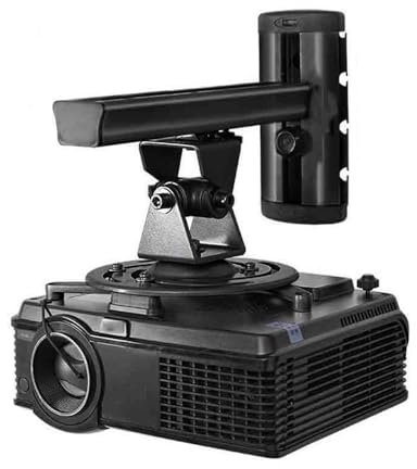 ZKALQECNF Projector Mount Stand Office Universal Aluminum Alloy Projector Bracket Rotating Projector Ceiling Wall Mount Bracket Projector Ceiling Mount(Black)