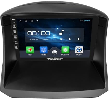 Quad Core 4G+64G Car CarPlay Android Auto 9 IPS Display Navigation Stéréo Touchscreen Headunit Pad Tablet Caméra arrière GPS Radio Lecteur multimédia pour Ford Fiesta 2009-2014