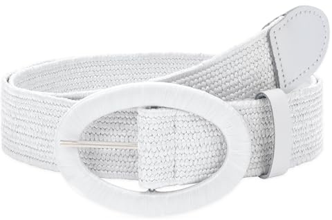 WHIPPY Stroh Gewebte Elastische Taillengürtel für Damen Boho Frauen Geflochtener Rattan Breiter Gürtel Stretch Taillengürtel
