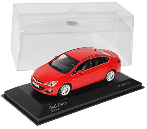 alles-meine.de GmbH Opel Astra J Limousine Rot Ab 2012 1/43 Minichamps Modell Auto mit individiuellem Wunschkennzeichen