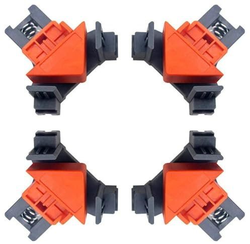 MAYANGYANG Sargento Escuadra 4 Abrazaderas de Esquina Derecha de 90 Grados for carpintería, Accesorios de Bricolaje, Herramientas de posicionamiento for Marcos de Fotos