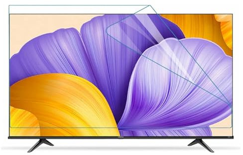 tyfuture Pellicola Protettiva per Schermo TV da 32 A 75 Pollici, Opaco Pet Proteggi Schermo TV Antiriflesso Anti Luce Blu Pellicola AntiGraffio per LCD, LED, OLED QLED 4K HDTV(50 inch 1101x620mm)