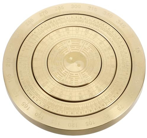 Abaodam Mini Feng Shui Kompass Luo Pan Traditionelles Bagua mit Tai Chi Design Stabil und Glänzend Entspannende Bewegung für Zuhause Glücksbringer für Erwachsene