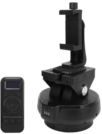 CHICIRIS Motorisierte Pfanne und Neigungskopf mit Telefonklemme/Halter und Typ C Ladung für Intelligente Automatik, für Mobile Telefone Spiegelnde Kameras, 360 ° -Drotation