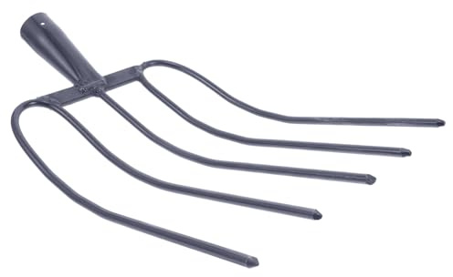 Gadpiparty Attrezzo Manuale Robusto per Letame e Erba Strumento Agricolo Multifunzionale con Denti Solidi per Uso Domestico e