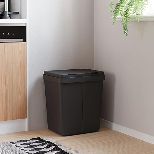 Genérico Cubo de Basura Doble Gris Antracita 2x25 L,Casa y jardín,Productos del hogar,Contenedores de residuos,Cubos de la Basura y papeleras,Antracita,154982
